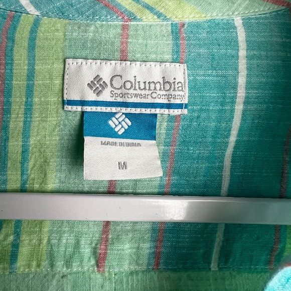 Columbia Pro Fishing Gear PFG Women’s Mediums Long Sleeve Shirt Blue & Green - Picture 2 of 5